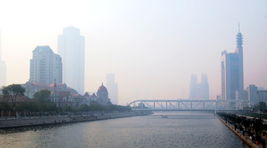 Tianjin, China has one of the worst air pollution in the world