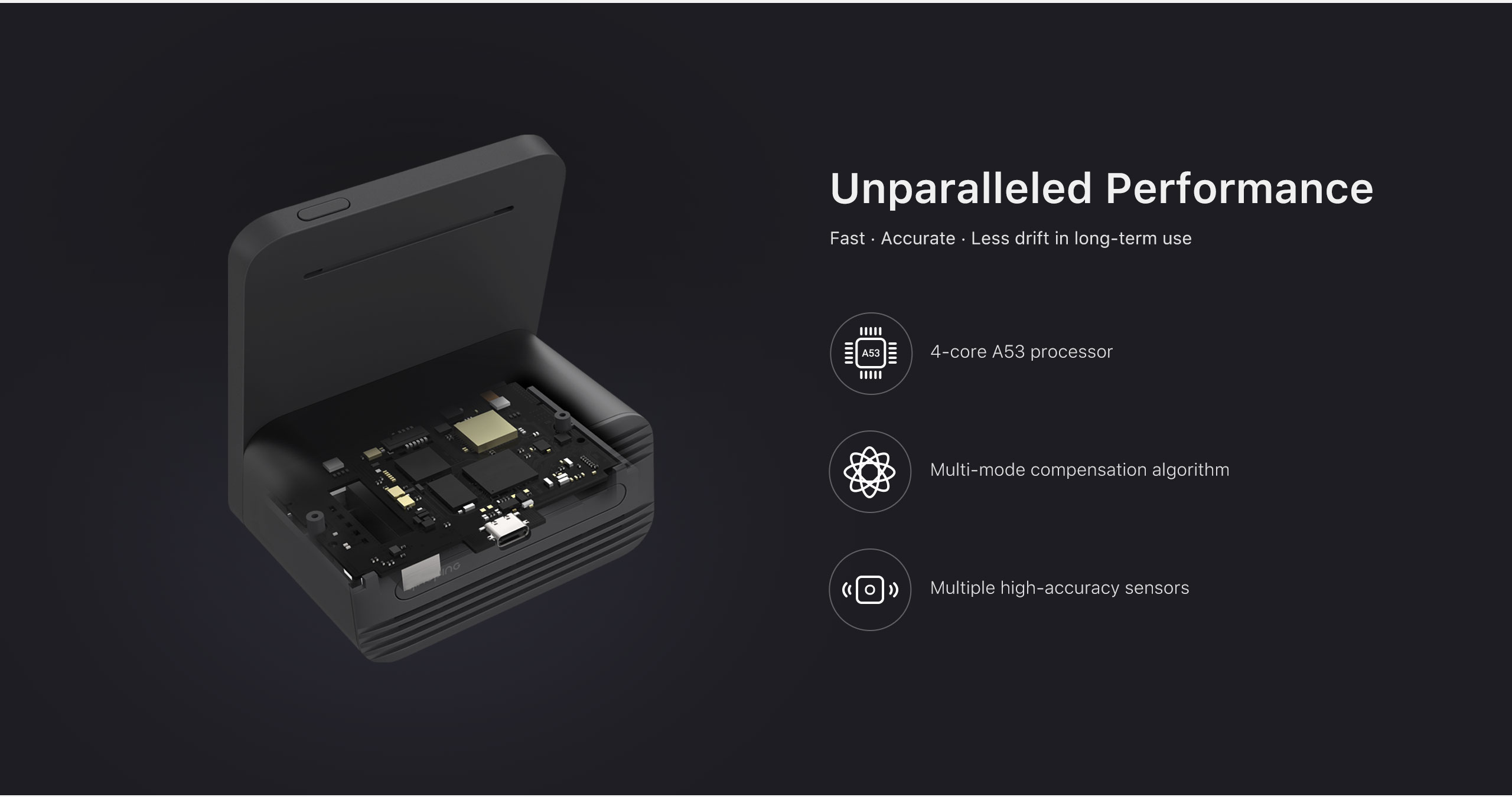 QP Pro+ air quality monitor, high-accuracy sensors