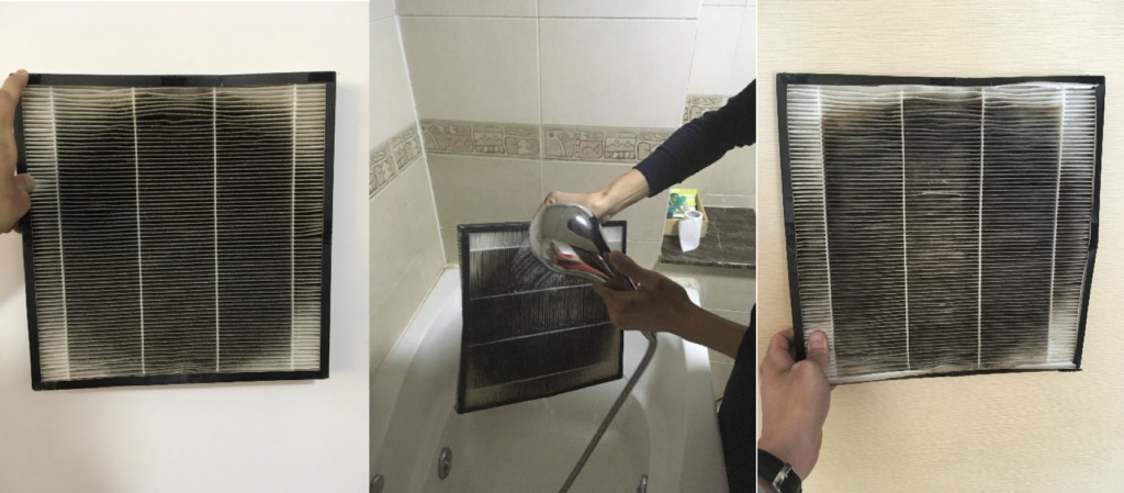 How NOT to wash HEPA filters with water